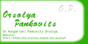 orsolya pankovits business card